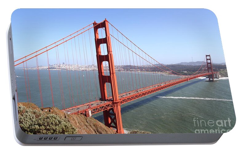 Wingsdomain Portable Battery Charger featuring the photograph The San Francisco Golden Gate Bridge 7D14507 by Wingsdomain Art and Photography