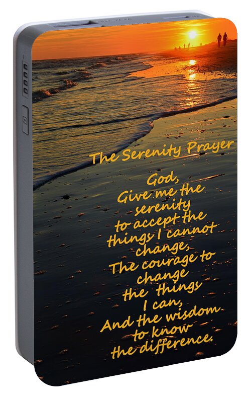 The Serenity Prayer Portable Battery Charger featuring the photograph The Serenity Prayer by Lisa Wooten