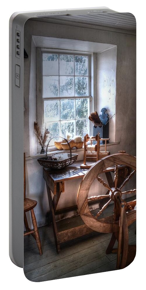 Room Portable Battery Charger featuring the photograph The Sewing Room by Ronda Ryan