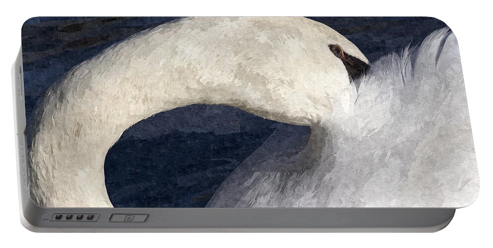 Swan Portable Battery Charger featuring the photograph The Shy Swan Art by David Pyatt