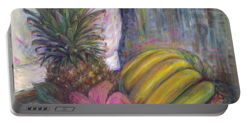 Still Life Portable Battery Charger featuring the painting The Smell of South East Asia by Sukalya Chearanantana