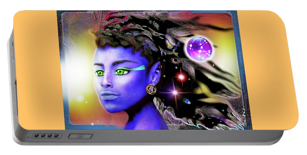 Elf Portable Battery Charger featuring the digital art The Special Elf by Hartmut Jager