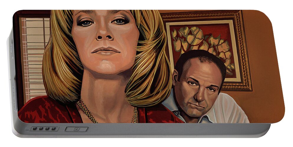 The Sopranos Portable Battery Charger featuring the painting The Sopranos Painting by Paul Meijering