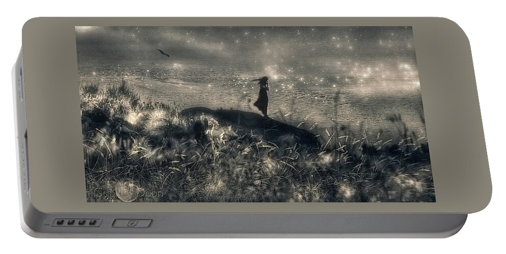  Portable Battery Charger featuring the photograph The Star Tossed Sea by Cybele Moon