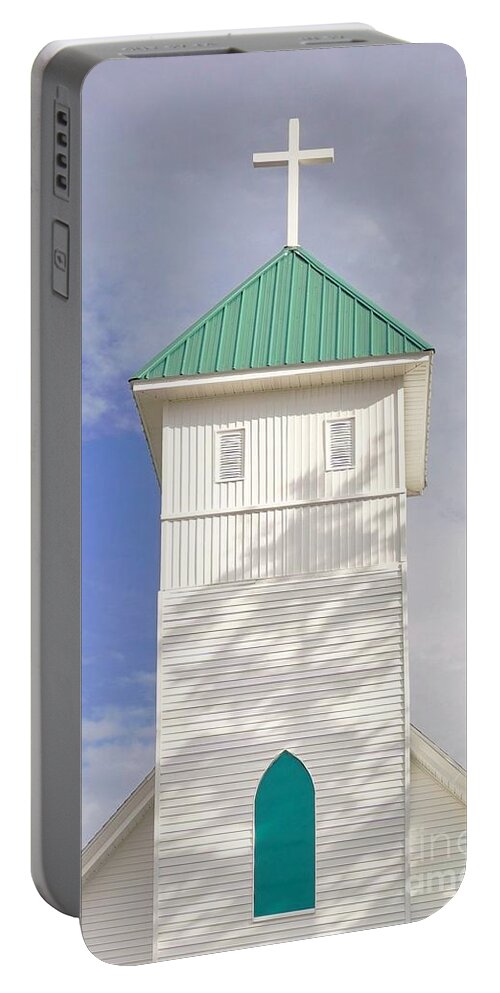 Steeple Portable Battery Charger featuring the photograph The Steeple by Merle Grenz