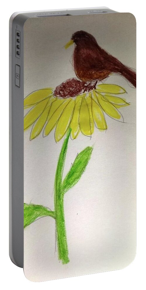  Portable Battery Charger featuring the painting The Stillness of Autumn by Margaret Welsh Willowsilk
