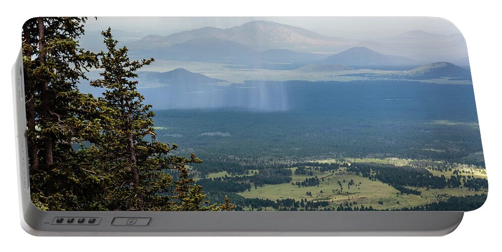 Coconino National Forest Portable Battery Charger featuring the photograph The Storm as Curtain by Dennis Swena