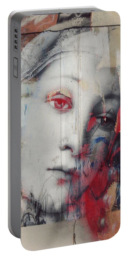 Old Masters Painting Portable Battery Charger featuring the mixed media The Story InYour Eyes by Paul Lovering