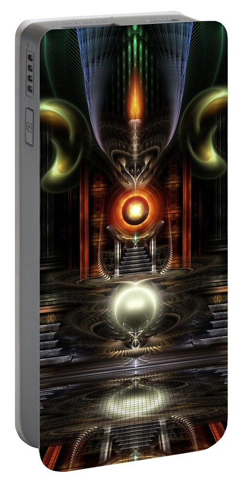 Throne Room Portable Battery Charger featuring the digital art The Throne Room by Rolando Burbon