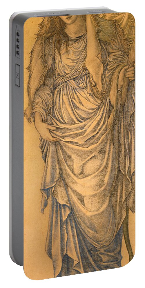 Edward Burne-jones Portable Battery Charger featuring the drawing The Tiburtine Sibyl by Edward Burne-Jones