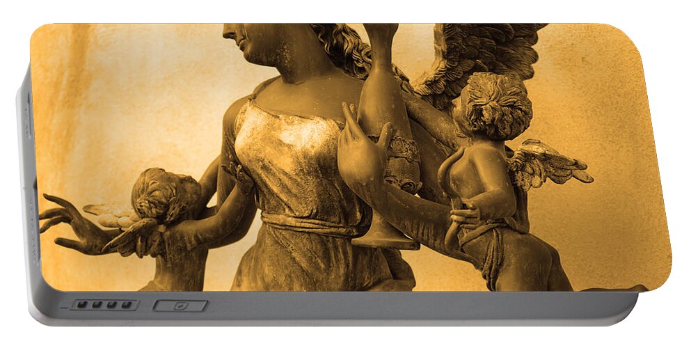 Angels Portable Battery Charger featuring the photograph The Trinity by Giorgio Tuscani