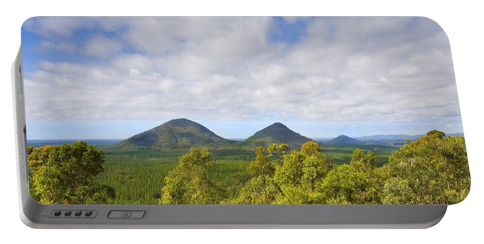 Mountains Portable Battery Charger featuring the photograph The Twins by Michael Dawson