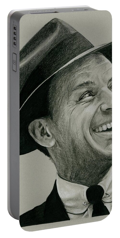 Celebrity Portable Battery Charger featuring the drawing The Voice by Rob De Vries