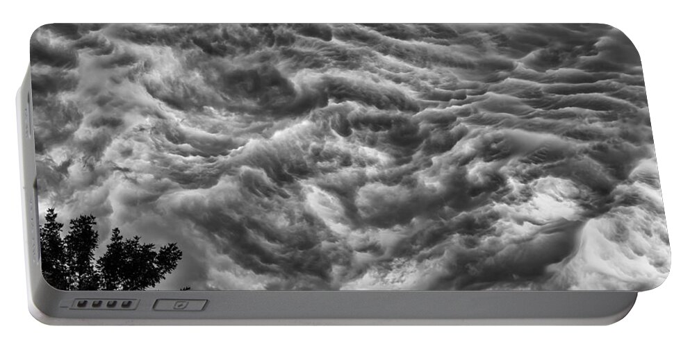 Storm Clouds Portable Battery Charger featuring the photograph The wall by Charles McCleanon