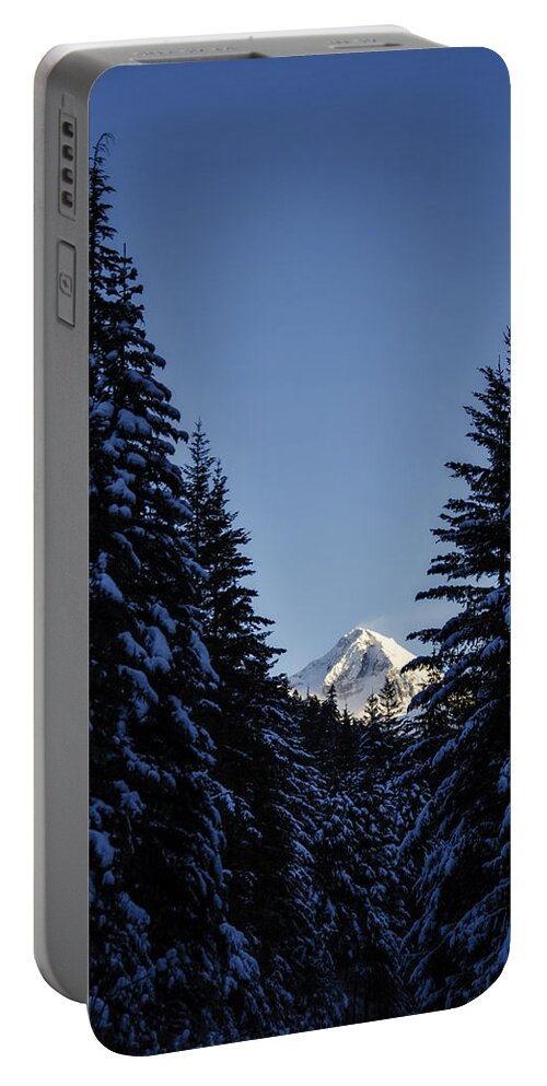Serenity Portable Battery Charger featuring the photograph The Wedge Through the Trees by Pelo Blanco Photo