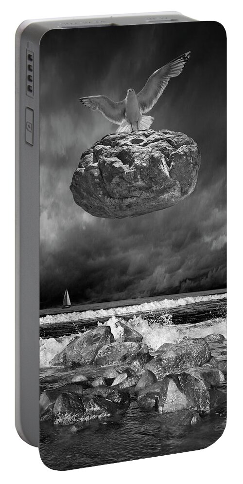 Surreal Portable Battery Charger featuring the photograph The Weight is Lifted by Randall Nyhof