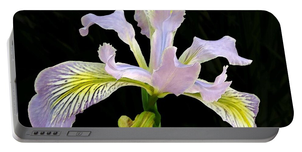 Toughleaf Iris Portable Battery Charger featuring the photograph The Wild Iris by I'ina Van Lawick