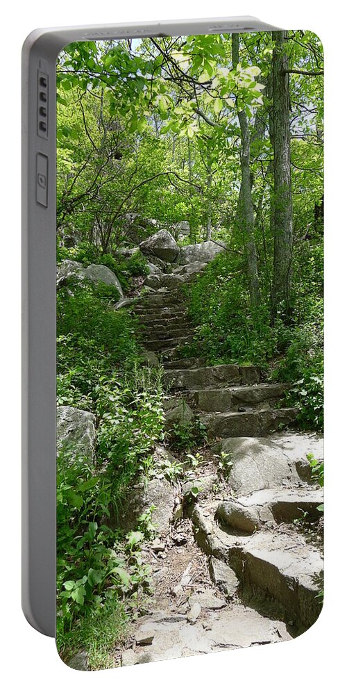 Sharp Top Trail Portable Battery Charger featuring the photograph The Work of Unknown Hands by Joel Deutsch