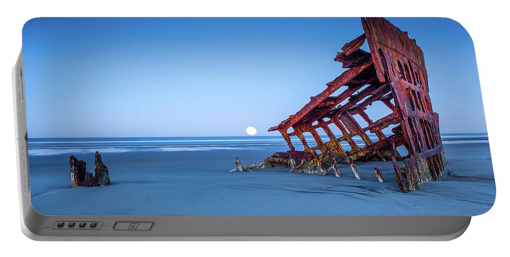 Astoria Portable Battery Charger featuring the photograph The Wreck of the Peter Iredale by Walt Baker