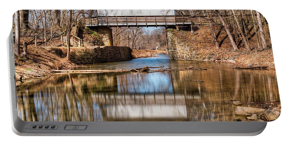C & O Canal Portable Battery Charger featuring the photograph The Wrench House by Dennis Dame