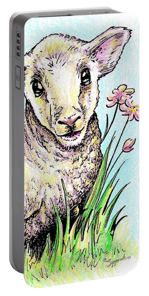 Yearling Portable Battery Charger featuring the drawing The Yearling Part II by Sipporah Art and Illustration