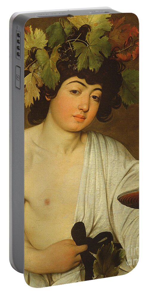 The Young Bacchus Portable Battery Charger featuring the painting The Young Bacchus by Caravaggio