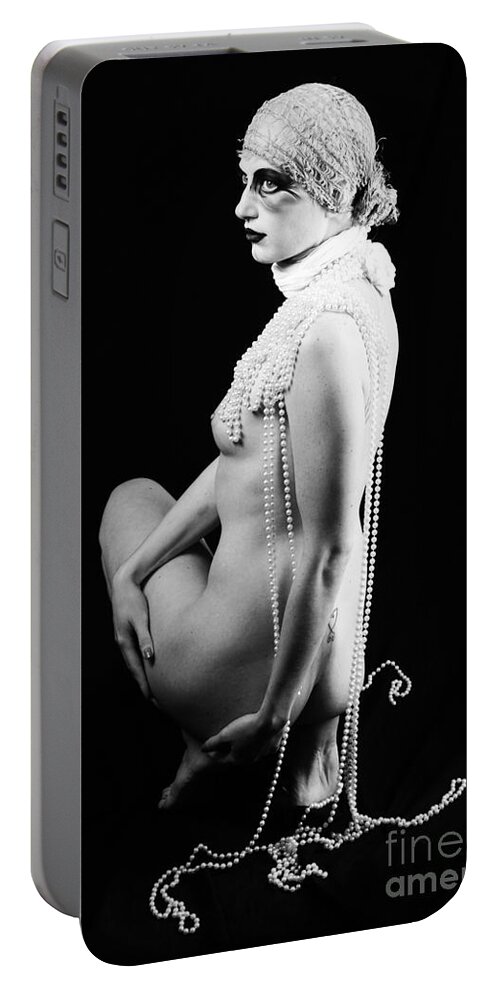 Pearls Portable Battery Charger featuring the photograph Theater of jewels by Robert WK Clark