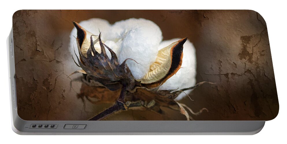Cotton Portable Battery Charger featuring the photograph Them Cotton Bolls by Kathy Clark
