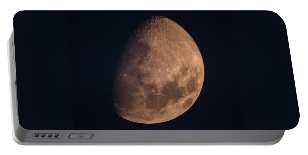 Three Quarter Moon Over New York City Portable Battery Charger featuring the photograph There's a Moon up tonight by Kenneth Cole