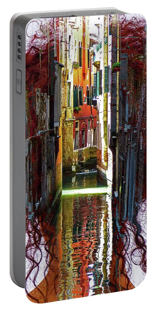 Venice Portable Battery Charger featuring the photograph Thinking of Venice by Gabi Hampe