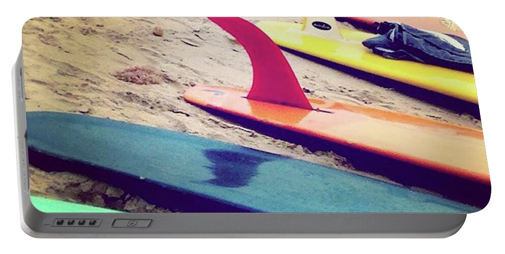 Surf Portable Battery Charger featuring the photograph All lined up by Jacci Freimond Rudling