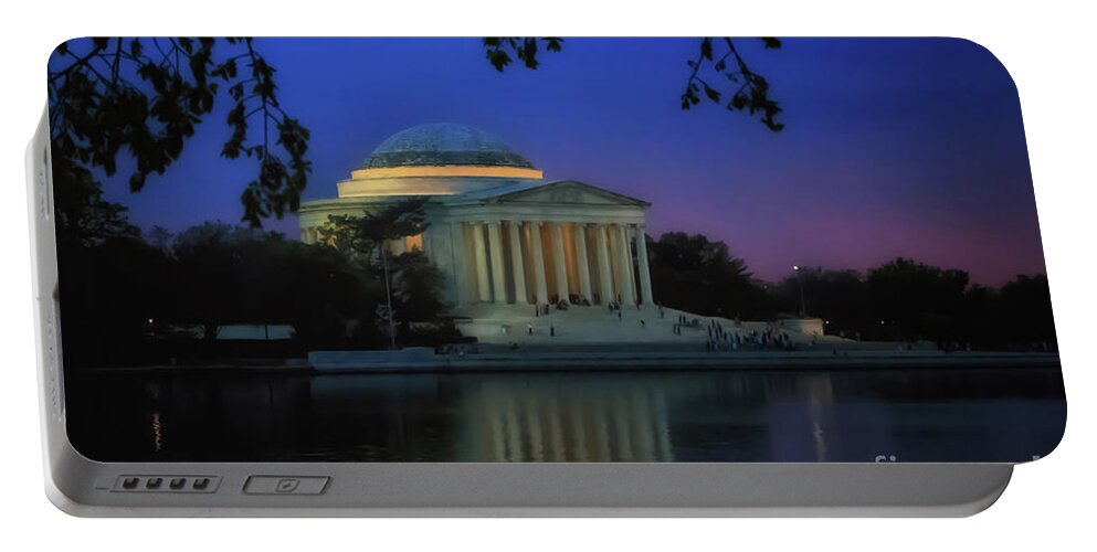 Thomas Jefferson Memorial Portable Battery Charger featuring the photograph Thomas Jefferson Memorial Sunset by Elizabeth Dow