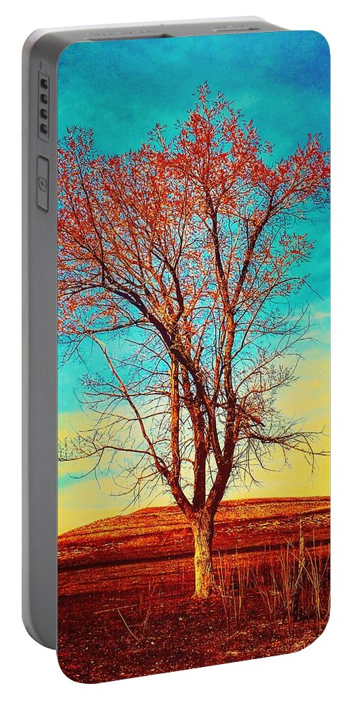Surrealism Portable Battery Charger featuring the photograph Thriving Tree Surrealism by Michael Oceanofwisdom Bidwell