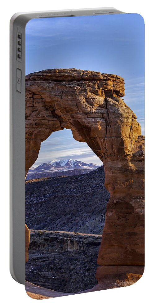 Delicate Arch Portable Battery Charger featuring the photograph Through The Delicate Arch by Mark Harrington