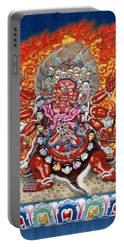 Art Portable Battery Charger featuring the photograph Tibetan Thangka Remake - Hayagriva by Serge Averbukh