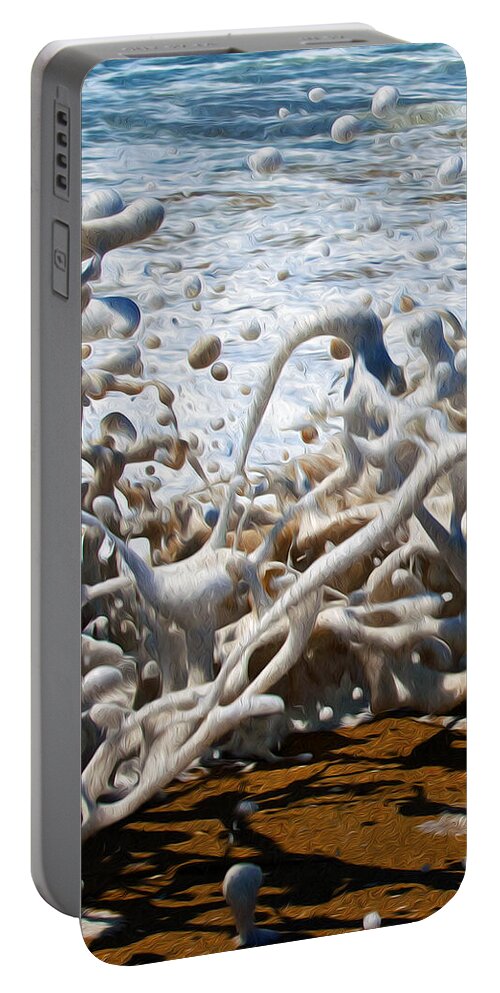 Surf Portable Battery Charger featuring the photograph Tidal Abstraction by Joe Schofield