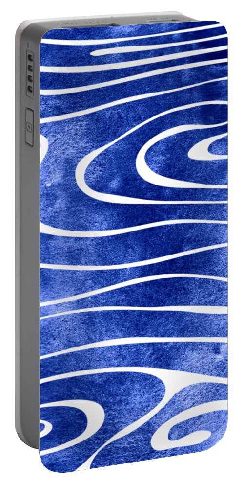 Swell Portable Battery Charger featuring the mixed media Tide VIII by Stevyn Llewellyn