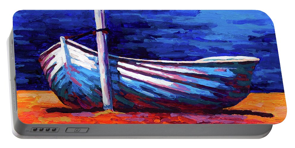 Italy Portable Battery Charger featuring the painting Tied Up by Marion Rose