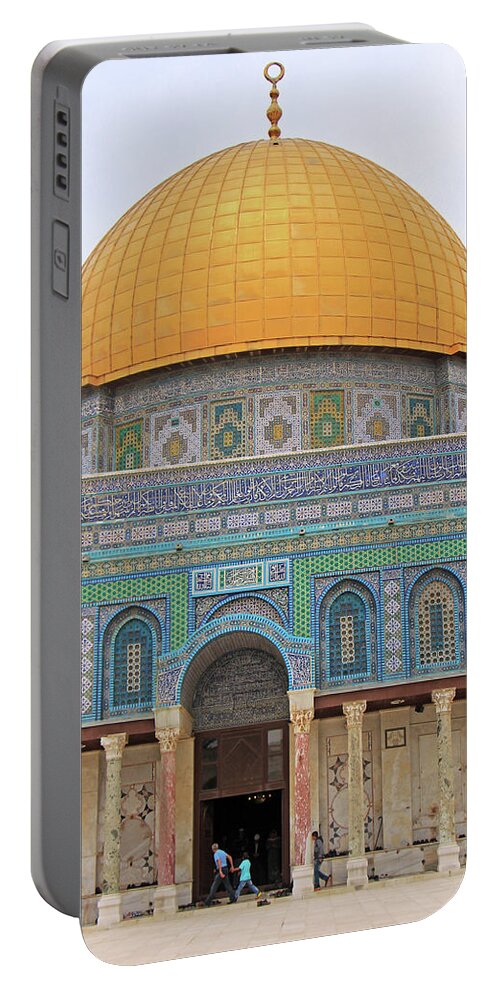 Dome Of The Rock Portable Battery Charger featuring the photograph Time for Prayer by Munir Alawi