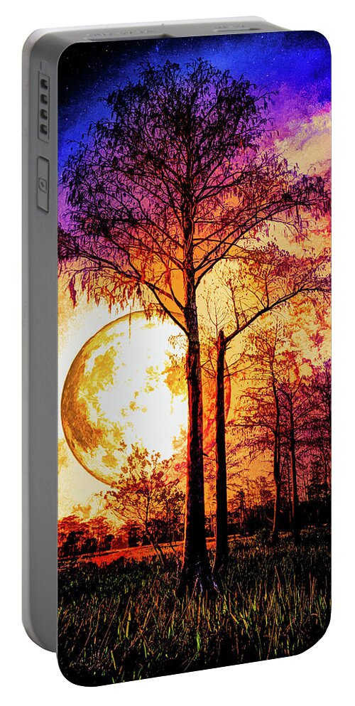 Fall Portable Battery Charger featuring the photograph To the Night by Debra and Dave Vanderlaan