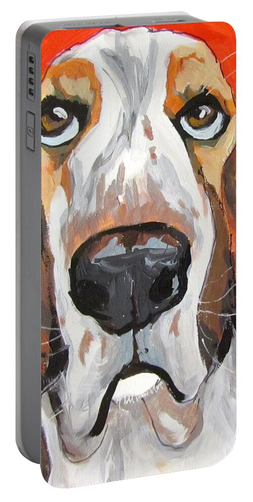 Dog Portable Battery Charger featuring the painting Toby by Barbara O'Toole