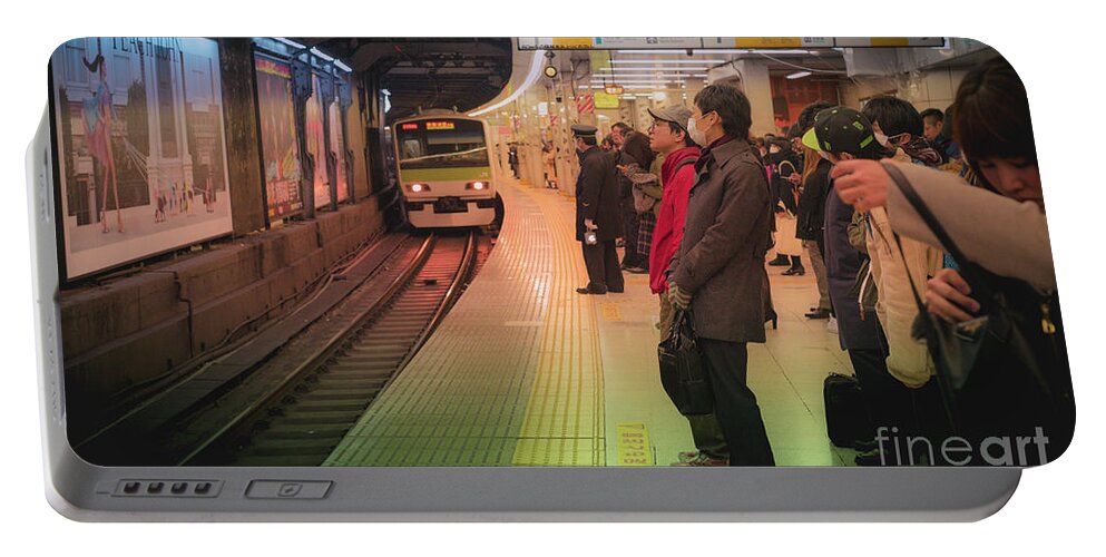 Pedestrians Portable Battery Charger featuring the photograph Tokyo Metro, Japan by Perry Rodriguez