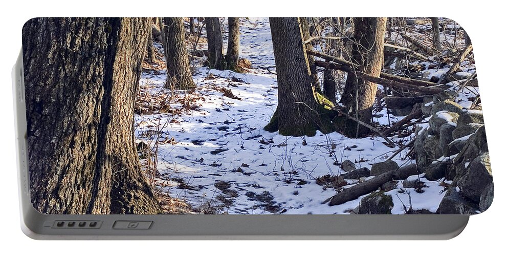 Trail Portable Battery Charger featuring the photograph Tom Paul Trail Winter by Frank Winters