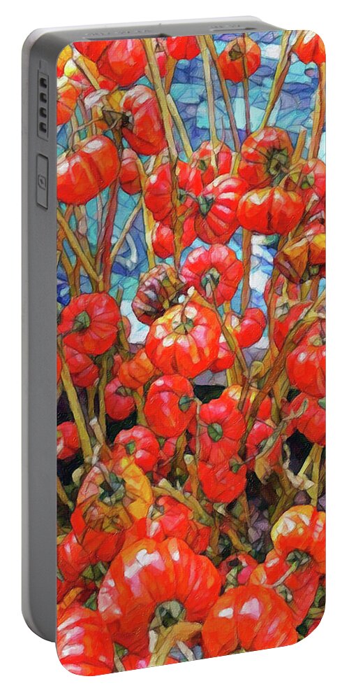 Tomato Portable Battery Charger featuring the digital art Tomato by Don Wright