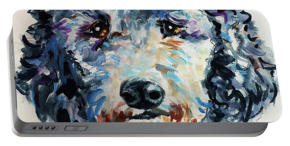  Portable Battery Charger featuring the painting Toots by Judy Rogan