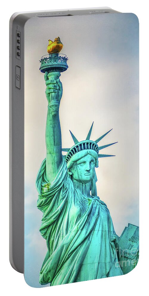 Liberty Portable Battery Charger featuring the photograph Torch of Liberty by Nick Zelinsky Jr