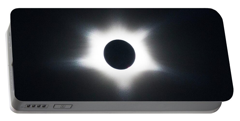 American Portable Battery Charger featuring the photograph Total Eclipse of the Sun at Totality by Debra and Dave Vanderlaan