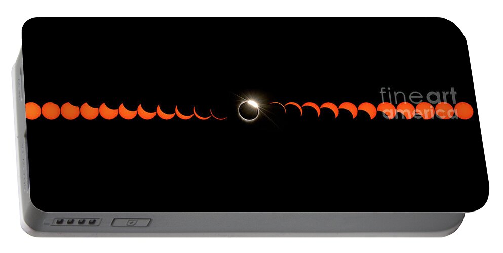 Sun Portable Battery Charger featuring the photograph Total Solar Eclipse by Mark Jackson