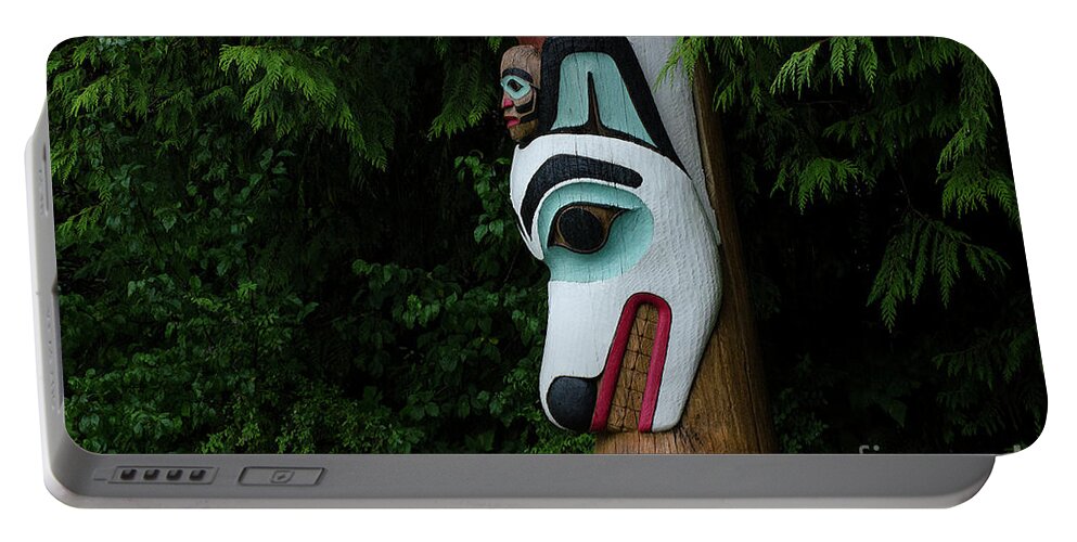 Totem Portable Battery Charger featuring the photograph Totem Pole Alaska 1 by Bob Christopher