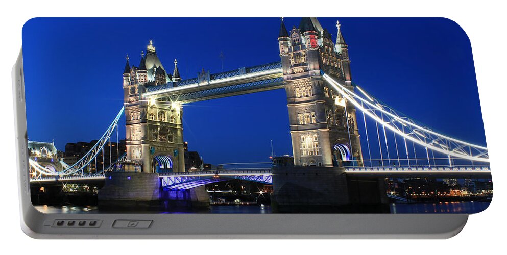 Tower Bridge Portable Battery Charger featuring the photograph Tower Bridge at night by Jasna Buncic